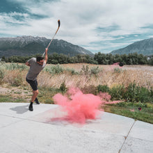 Load image into Gallery viewer, pink powder exploding hockey puck