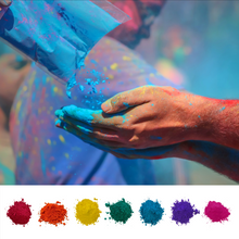 Load image into Gallery viewer, 100 g powder packets of non toxic holi powder