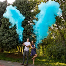 Load image into Gallery viewer, blue gender reveal powder party popper