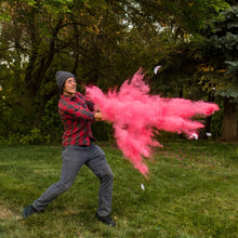 Load image into Gallery viewer, pink gender reveal sports baseball its a girl pink color powder discreet surprise!