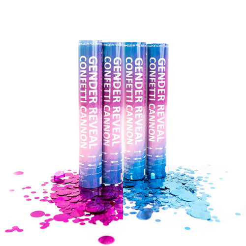 4 pack gender reveal confetti cannon