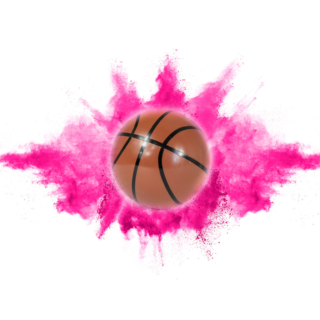 pink exploding powder basketball 