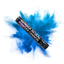 Load image into Gallery viewer, blue gender reveal powder cannon with non-toxic holi color powder 
