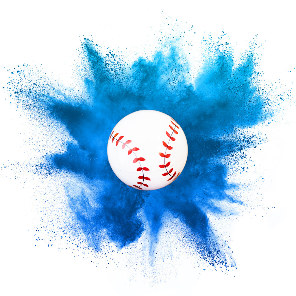 blue gender reveal baseball biodegradable it's a boy gender reveal sports