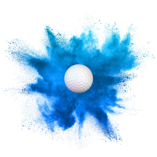 blue gender reveal golf ball
