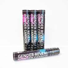 Load image into Gallery viewer, gender reveal powder cannon discreet label boy or girl 4 pack 
