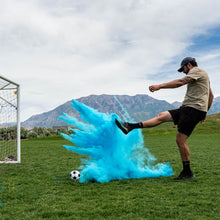 Load image into Gallery viewer, blue powder exploding soccer ball
