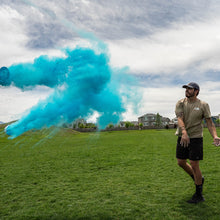 Load image into Gallery viewer, blue exploding volleyball for gender reveal surprise party
