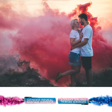 Load image into Gallery viewer, pink or blue gender reveal smoke bomb 
