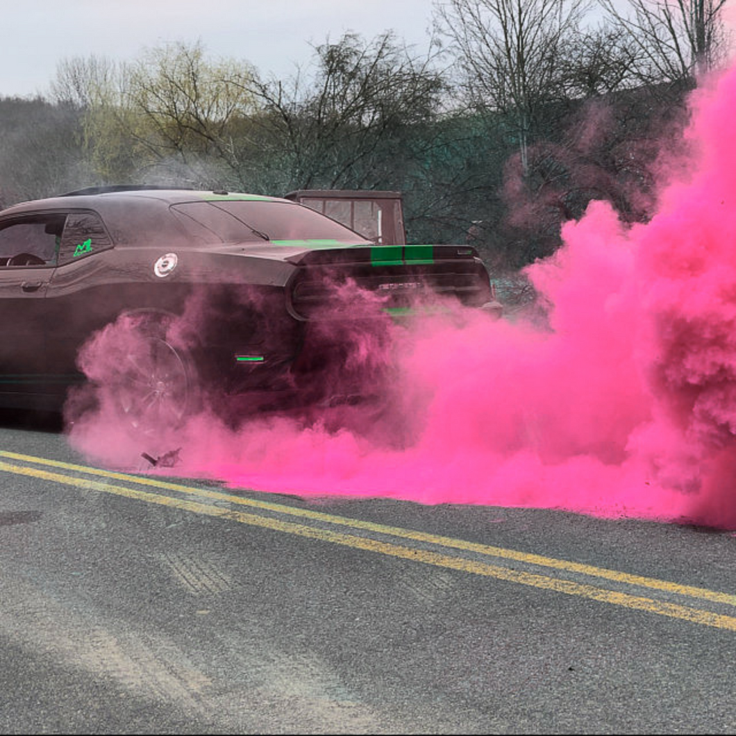 pink powder gender reveal tire burnout kit