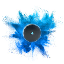 Load image into Gallery viewer, blue exploding hockey puck for gender reveal celebration
