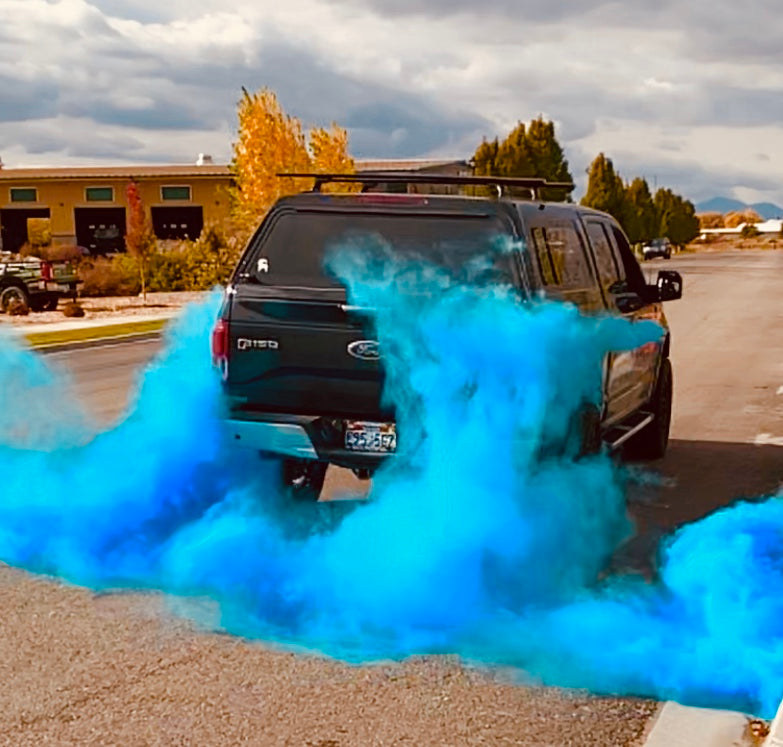 exploding powder gender reveal burnout bag for boy