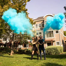 Load image into Gallery viewer, blue powder smoke gender reveal cannon for boy 

