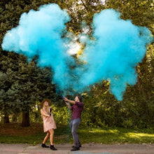Load image into Gallery viewer, discreet blue powder gender reveal party popper  
