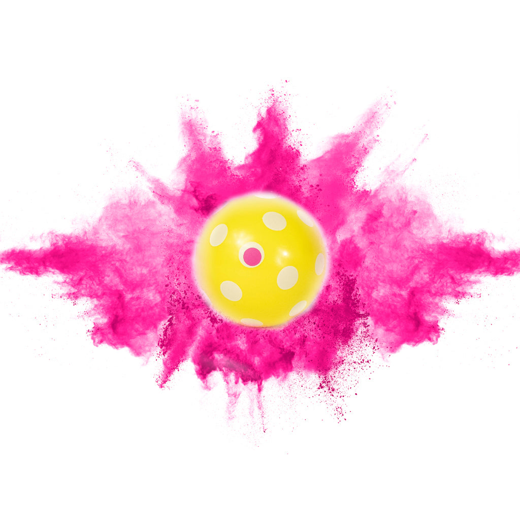 pink tennis ball for gender reveal celebration