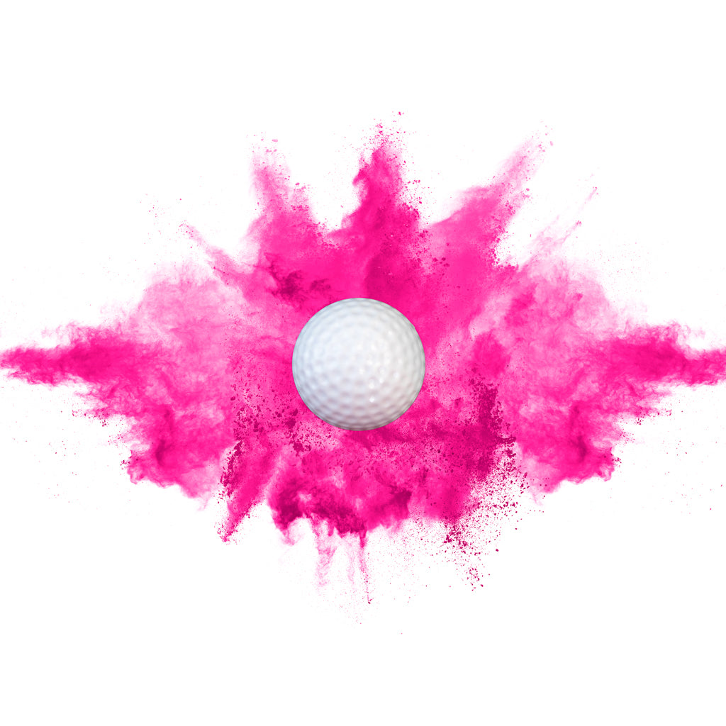 pink gender reveal golf ball 