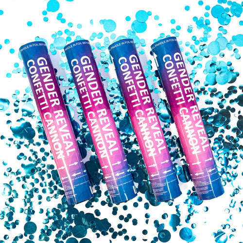 4 pack discounted blue confetti cannosn