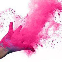 Load image into Gallery viewer, pink holi color powder gender reveal 
